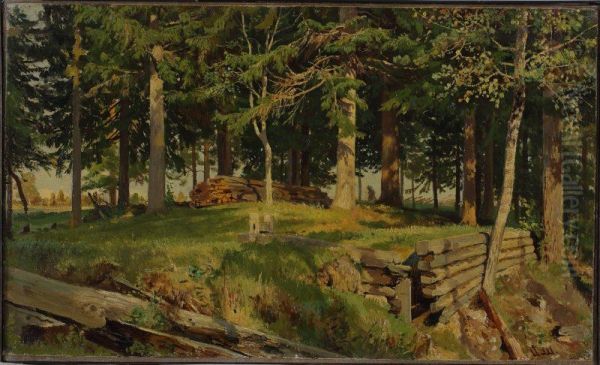 Edge of the forest Oil Painting by Ivan Shishkin