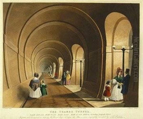 The Thames Tunnel Oil Painting by Thomas Talbot Bury