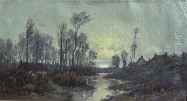 Landscape. Oil Painting by Charles Edmond Renault