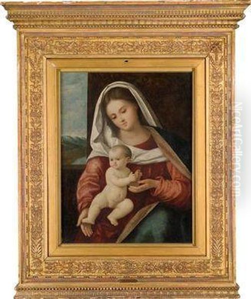 Madonna Mit Kind Oil Painting by Luca Antonio Busati