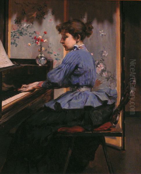 The Pianist Oil Painting by Irving Ramsey Wiles