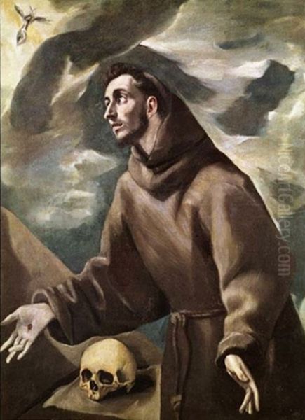 Saint Francis receiving stigmata Oil Painting by El Greco