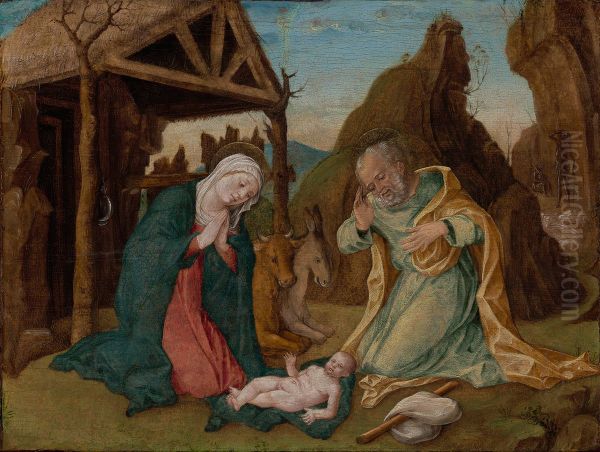 The Nativity Oil Painting by Liberale Da Verona