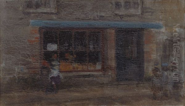 The Note in Orange and Blue (Sweet Shop) Oil Painting by James McNeill Whistler