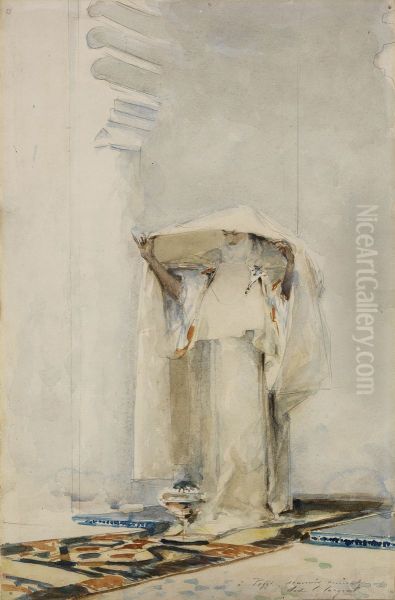 Incensing the Veil Oil Painting by John Singer Sargent