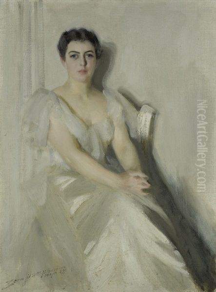 Mrs. Grover Cleveland Oil Painting by Anders Zorn