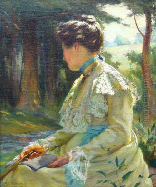 Portrait of Mrs. Reid Oil Painting by George Agnew Reid