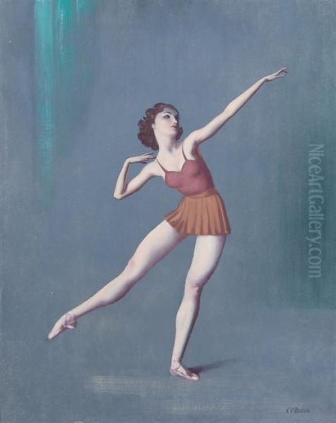 Ballerina Oil Painting by Johan Frederik Busch