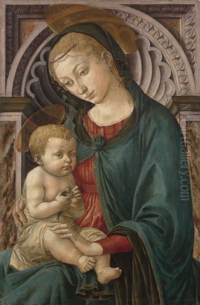 Virgin and Child Oil Painting by Francesco Pesellino