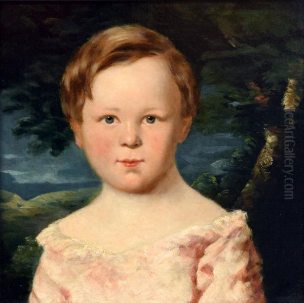 Portrait of a Young Boy Oil Painting by George Henry Harlow