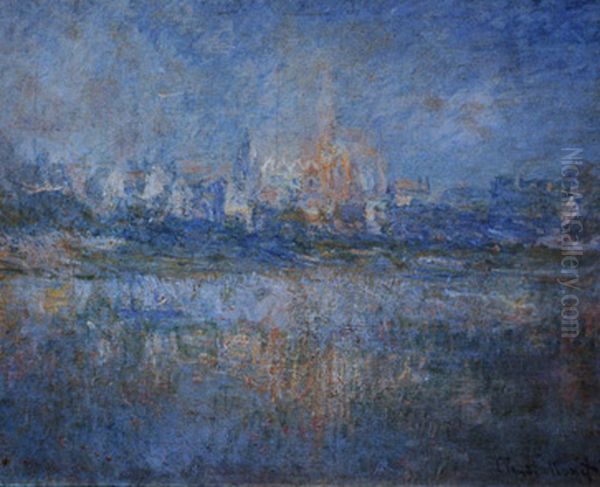 Vetheuil dans le brouillard Oil Painting by Claude Monet