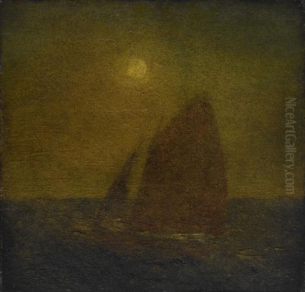 Misty Moonlight Oil Painting by Albert Pinkham Ryder