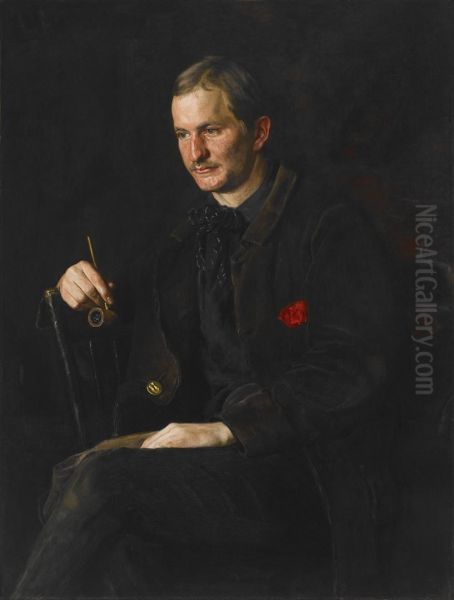 The Art Student (James Wright) Oil Painting by Thomas Eakins