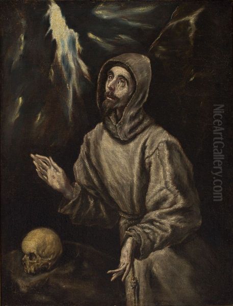 Ecstasy of Saint Francis Receiving the Stigmata Oil Painting by El Greco