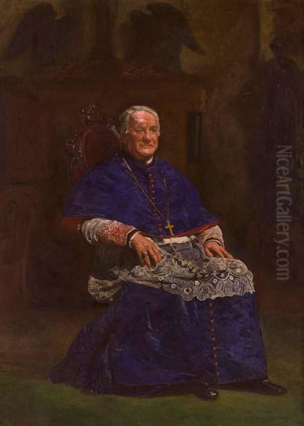 Archbishop James Frederick Wood Oil Painting by Thomas Eakins