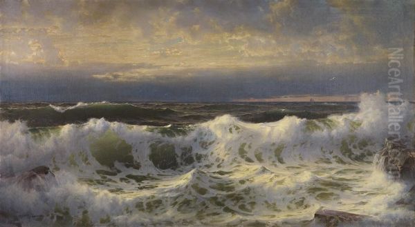 Along the Shore Oil Painting by William Trost Richards