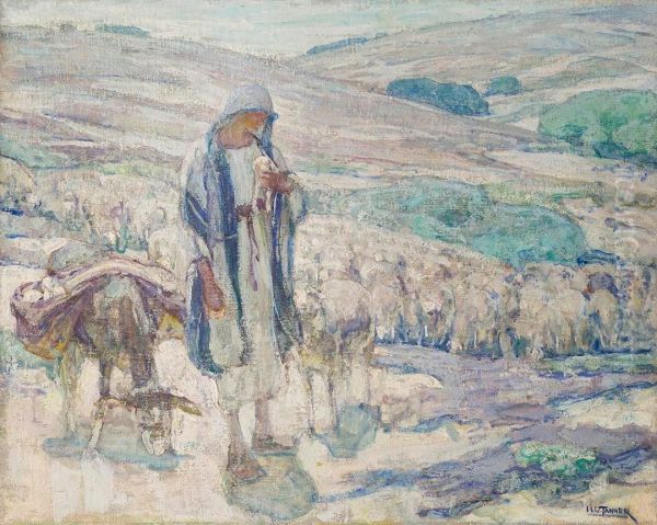 The Good Shepherd Oil Painting by Henry Ossawa Tanner