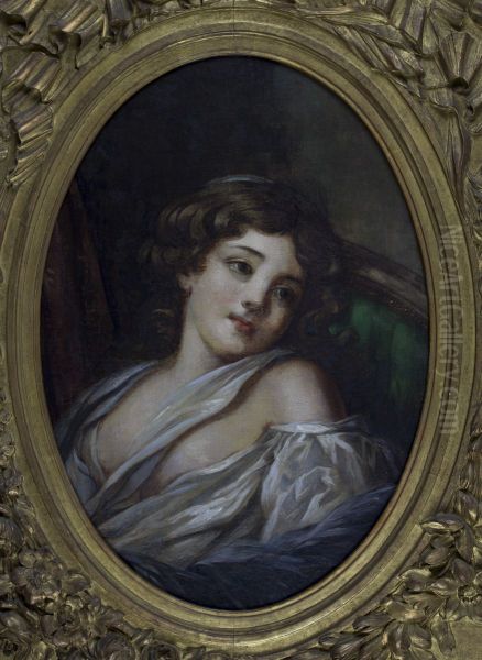 Portrait of a Young Woman. Oil Painting by Jean-Baptiste Greuze