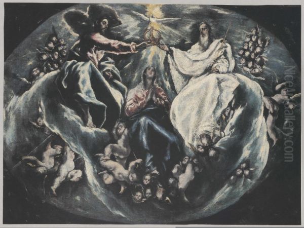 The Coronation of the Virgin Oil Painting by El Greco