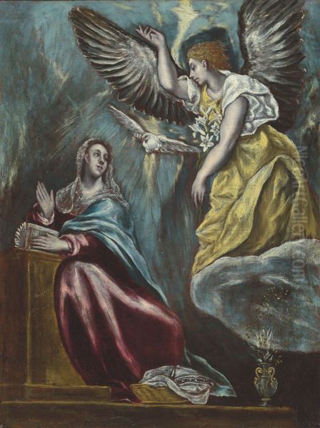 The Annunciation Oil Painting by El Greco