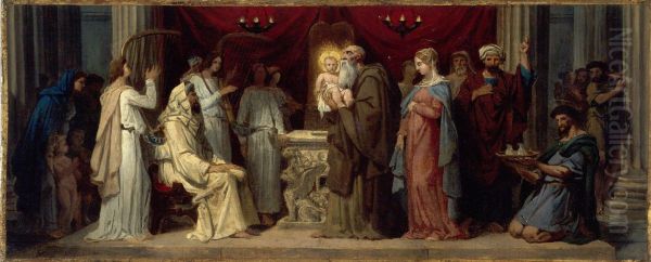 Presentation of Christ in the Temple Oil Painting by Merry-Joseph Blondel