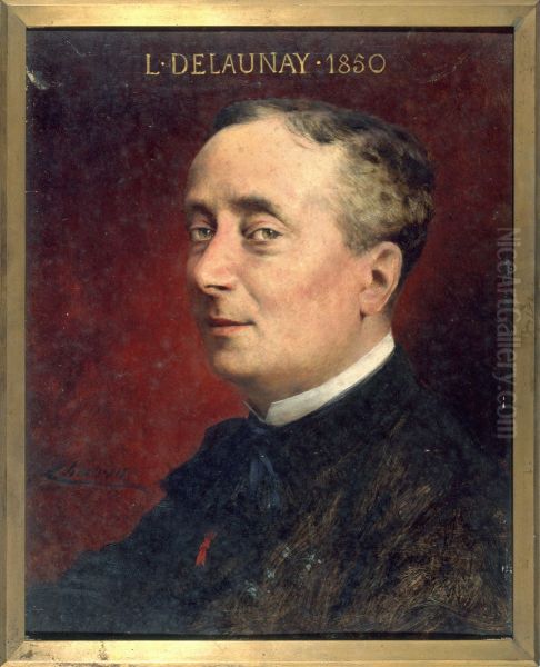 Portrait de Louis Delaunay pere (1826-1903), societaire de la Comedie Francaise Oil Painting by Theobald Chartran