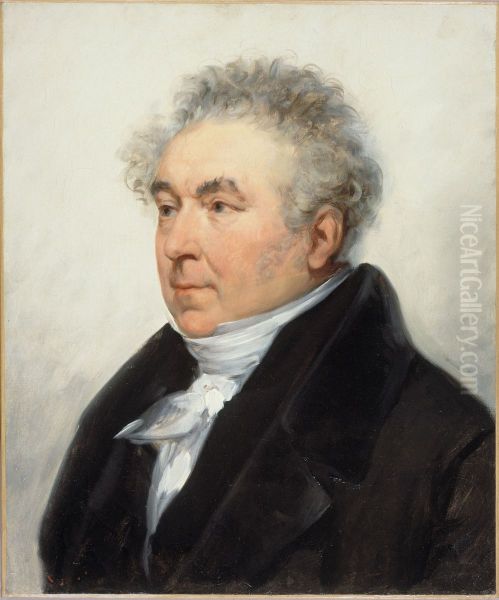 Portrait de Charles-Guillaume Etienne (1778-1845), auteur dramatique et journaliste Oil Painting by Joseph-Desire Court