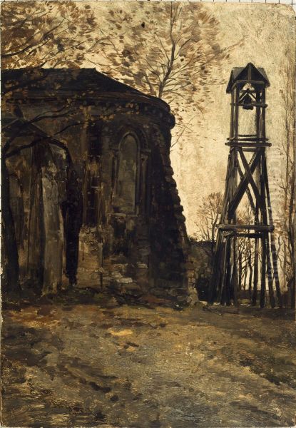 Le chevet de l'eglise Saint-Pierre-de-Montmartre Oil Painting by Edmond Yon