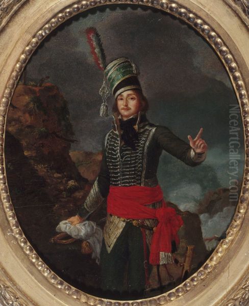 Portrait du general Francois Marceau des Graviers (1769-1796) Oil Painting by Antoine Louis Francois Sergent dit Sergent-Marceau