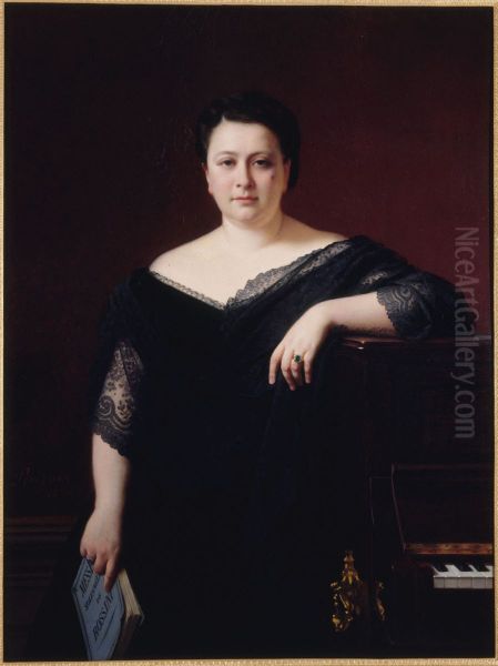 Marietta Alboni, comtesse Pepoli (1826-1894), chanteuse Oil Painting by Alexis-Joseph Perignon