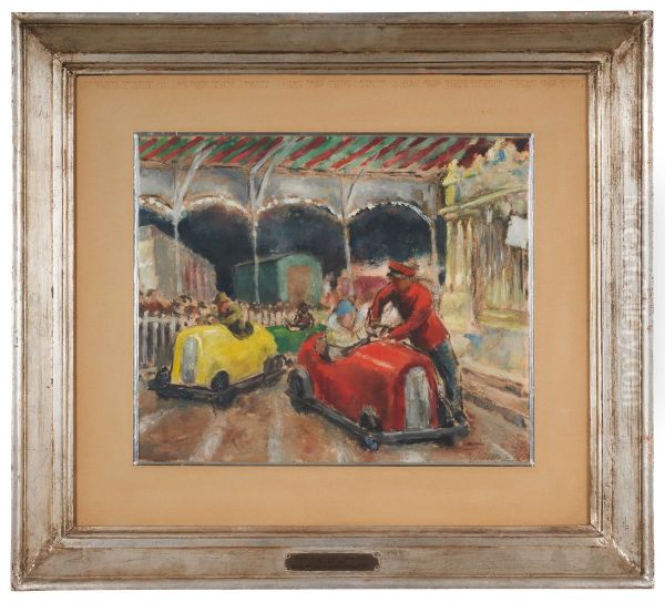 Manege d'autos tamponneuses Oil Painting by Roman Jarosz