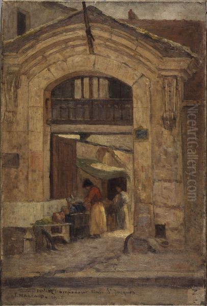 Porte rue Saint-Jacques Oil Painting by Fernand Maillaud