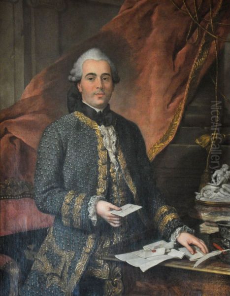 Portrait presume de Jacques de Flesselles (1730-1789), dernier prevot des marchands Oil Painting by Donat Nonnotte