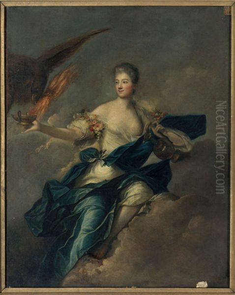 Portrait presume de Mme de Mailly (1710-1751), en Hebe Oil Painting by Jean-Marc Nattier