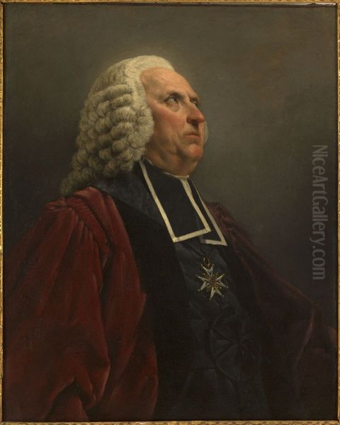 Portrait de Louis Mercier, echevin de Paris en 1761 Oil Painting by Noel Halle