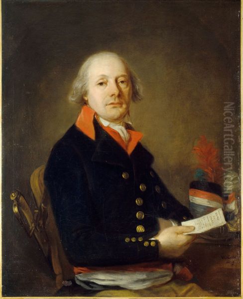 Portrait d'un commissaire des guerres de l'an IX, presume Pascalis Oil Painting by Jacques Wilbaut