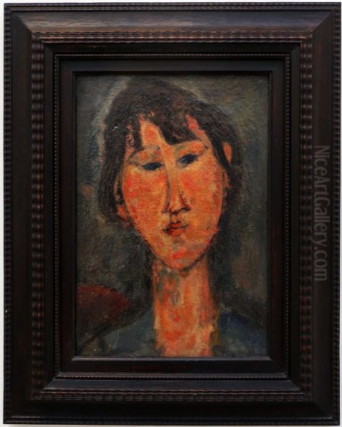 Tete de femme Oil Painting by Amedeo Modigliani