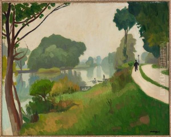 La Marne a la Varenne St Hilaire Oil Painting by Albert Marquet