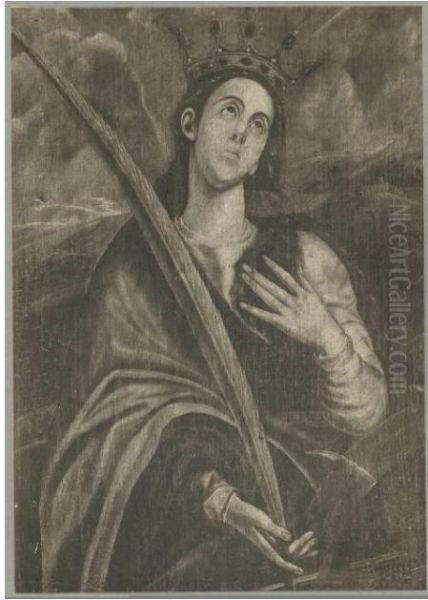 Saint Catherine Oil Painting by El Greco