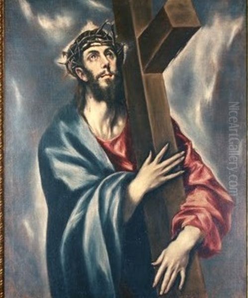 Christ with the Cross Oil Painting by El Greco