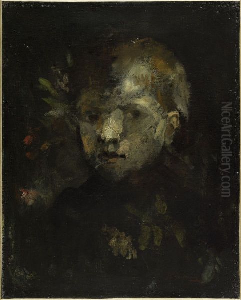 Portrait de Charles Carpeaux a trois ans Oil Painting by Jean-Baptiste Carpeaux