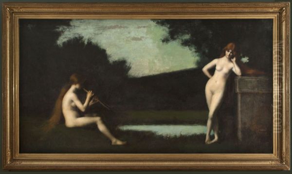 Eglogue Oil Painting by Jean-Jacques Henner