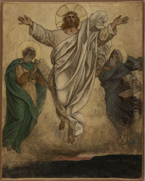 Esquisse pour l'eglise de Dugny : La Transfiguration : La Resurrection du Christ Oil Painting by Camille-Felix Bellanger