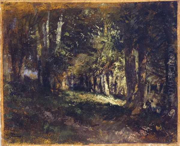 La foret Oil Painting by Felix Ziem