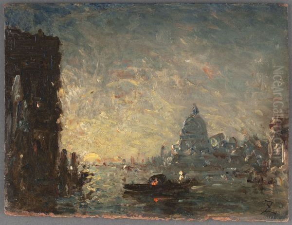 Venise au coucher du soleil Oil Painting by Felix Ziem