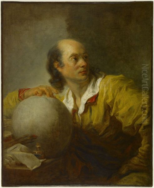 Jerome de La Lande Oil Painting by Jean-Honore Fragonard