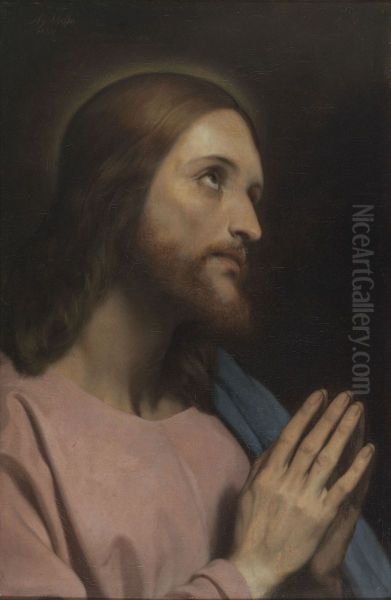 Tete de Christ Oil Painting by Ary Scheffer