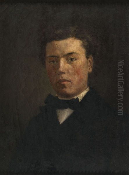 Portrait de Corot Oil Painting by Anne-Francois Arnaud