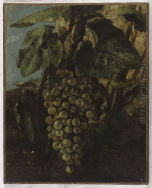 Grappe de raisins Oil Painting by Gustave Courbet