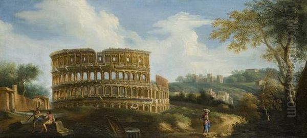 Veduta Ideale Del Colosseo Oil Painting by Jan Frans Van Bloemen (Orizzonte)